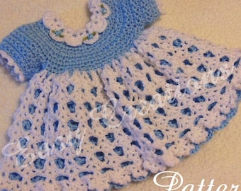 Crochet Pattern Baby Dress, Lacy