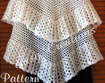 CROCHET PATTERN, Bridal, Wedding, Shawl, Shell, lacy, fancy, light weight, skill level intermediate