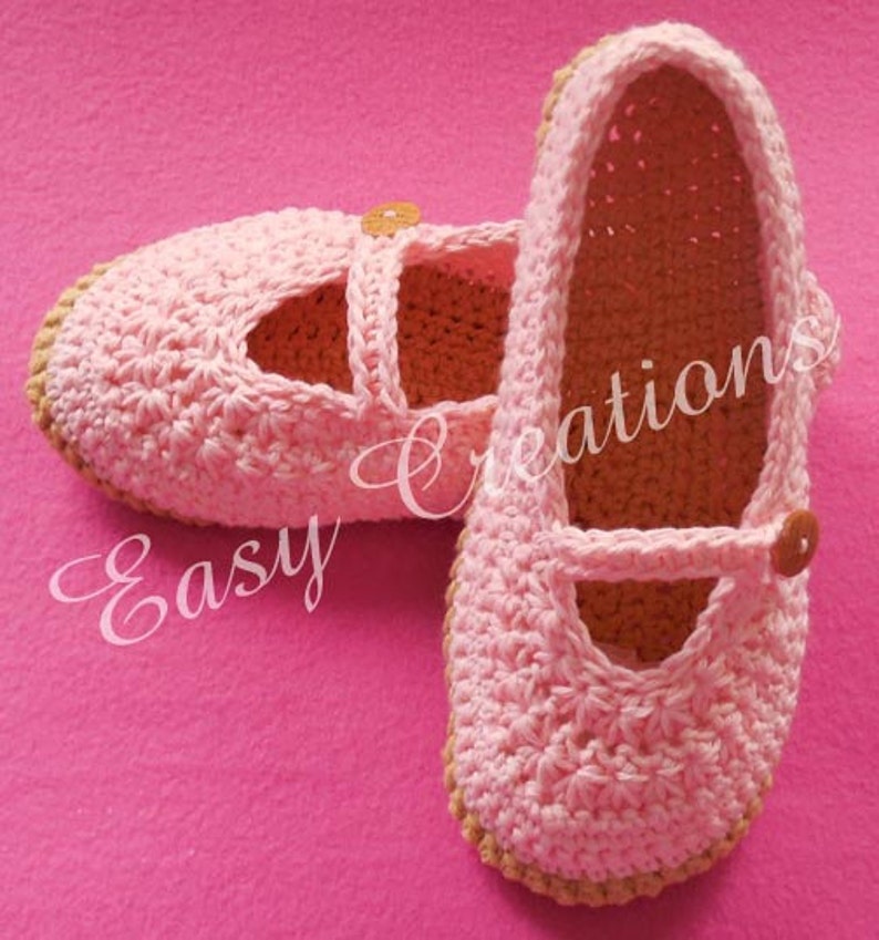 CROCHET PATTERN, Mary Jane, Slippers, Adult, Teen, Star Stitch, Shoes, Ladies, Lady, Women, Woman, Girl, Girls, skill level intermediate image 5