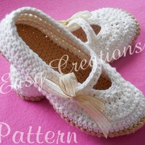 CROCHET PATTERN, Mary Jane, Slippers, Adult, Teen, Star Stitch, Shoes, Ladies, Lady, Women, Woman, Girl, Girls, skill level intermediate image 1