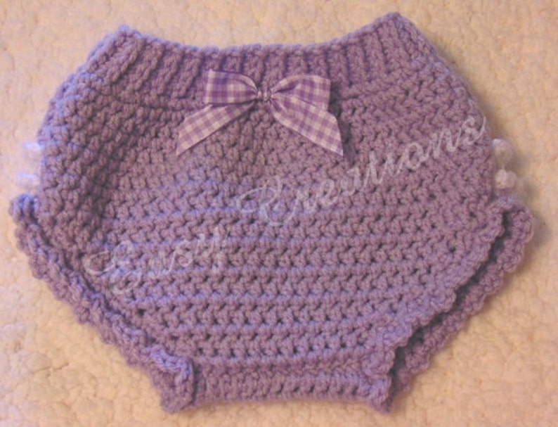 CROCHET PATTERN, Ribbon, Diaper Cover, 0-3 mo and 3-6 mo sizes, baby, babies, girl, girls, soaker, bloomers, skill level intermediate image 6