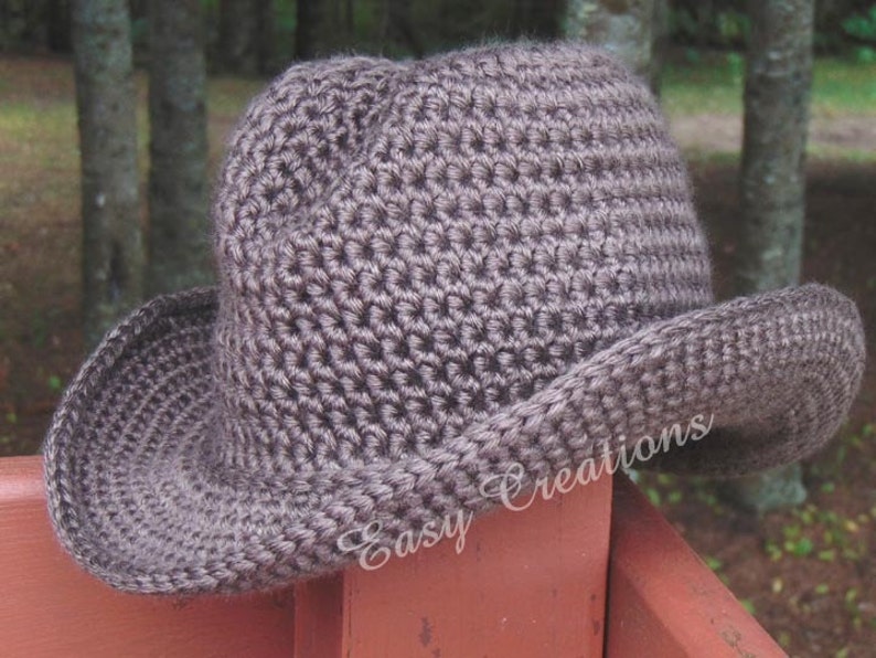 CROCHET PATTERn, DOUBLE STRANd, Cowboy, Cowgirl, Hat, Cap, Toddler, Child, Pre-Teen, Adult Women, Star Pattern, skill level intermediate image 8