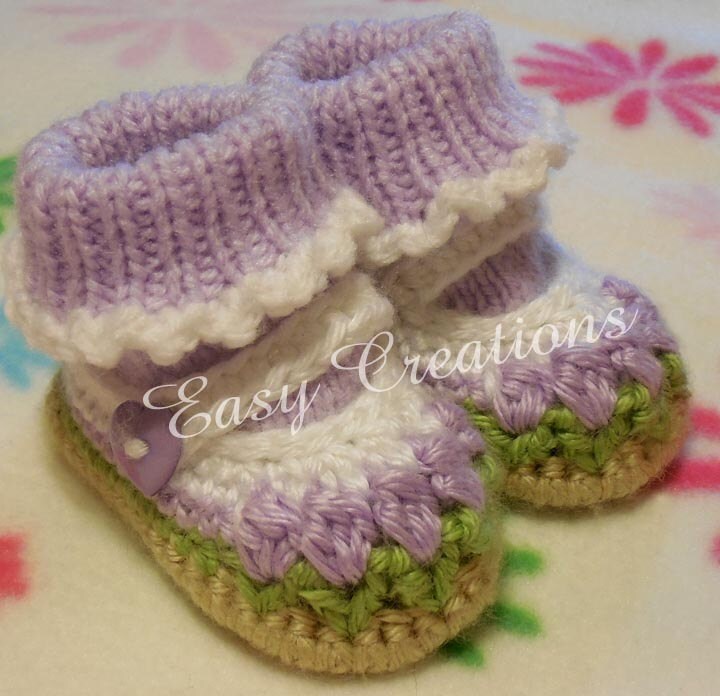 CROCHET and KNIT PATTERN Baby Mary Jane Shoes Booties Girl Etsy