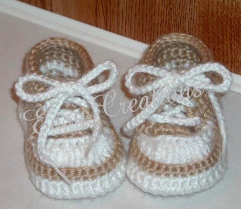 CROCHET PATTERN Baby Tennis Shoes baseball sneakers converse booties 0 to 12 mo Boy Boys Girl Girls Babies, skill level intermediate image 7