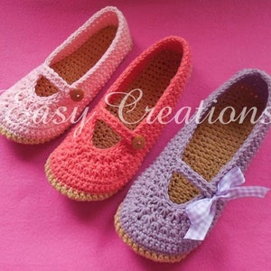 CROCHET PATTERN, Mary Jane, Slippers, Adult, Teen, Star Stitch, Shoes, Ladies, Lady, Women, Woman, Girl, Girls, skill level intermediate image 3