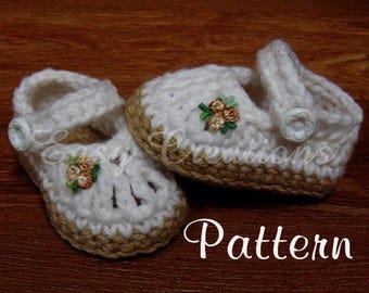 Crochet Baby Mary Jane Shoes Pattern: Chubby Feet Booties (PDF Pattern)