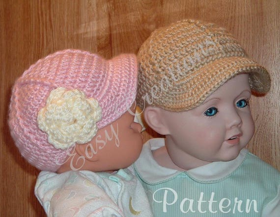 crochet baby baseball cap