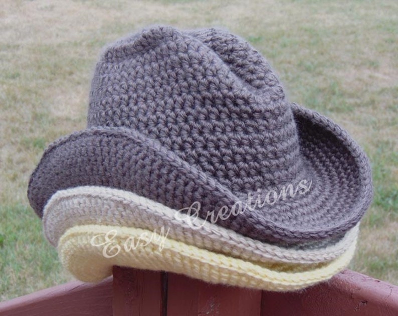 CROCHET PATTERn, DOUBLE STRANd, Cowboy, Cowgirl, Hat, Cap, Toddler, Child, Pre-Teen, Adult Women, Star Pattern, skill level intermediate image 10