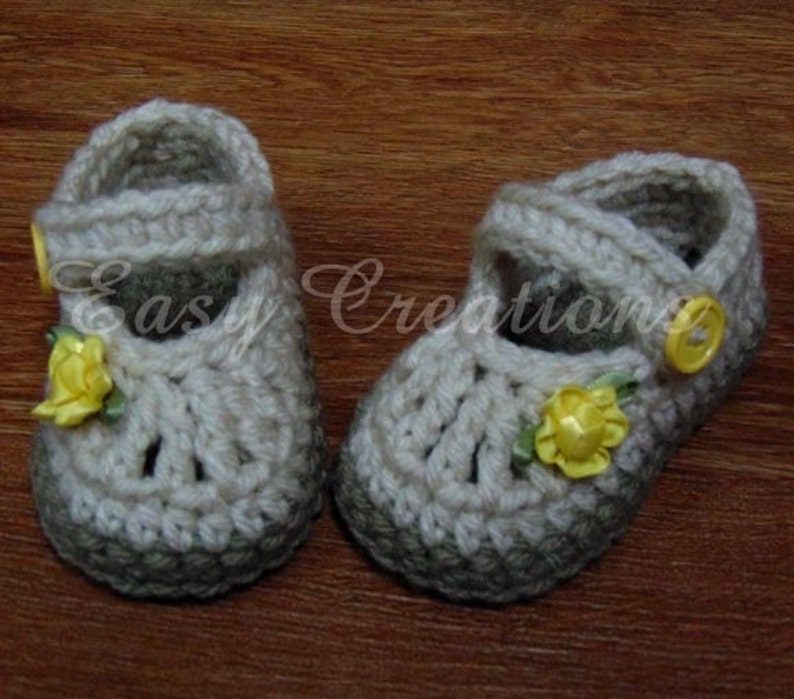 CROCHET PATTERN, Chubby Feet, Mary Jane, Baby, Shoes, booties, girl, girls, babies, button, 0 to 12 mo, skill level intermediate image 6