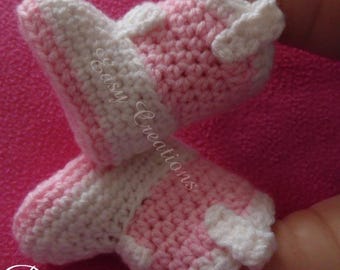 Crochet Pattern Cowboy Booties, Western Baby Boots