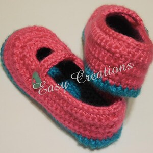 CROCHET PATTERN, Little Girl, Mary Jane, Slippers, Girls ,Star Stitch, skill level intermediate image 6