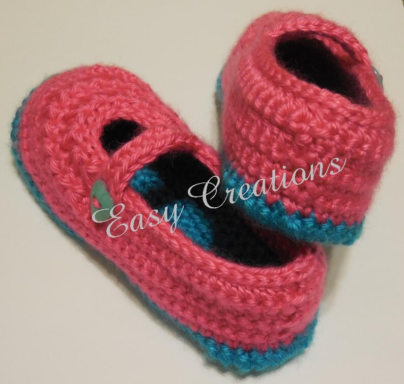 CROCHET PATTERN, Little Girl, Mary Jane, Slippers, Girls ,Star Stitch, skill level intermediate image 6