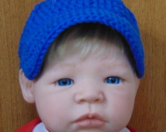 CROCHET PATTERN, Baby Baseball Cap, Boy, Girl, Visor, Hat, sizes 0 to 12 mo, skill level advanced