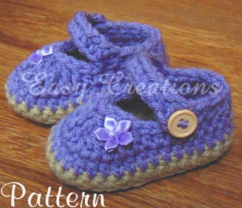 CROCHET PATTERN, Chubby Feet, Mary Jane, Baby, Shoes, booties, girl, girls, babies, button, 0 to 12 mo, skill level intermediate image 10