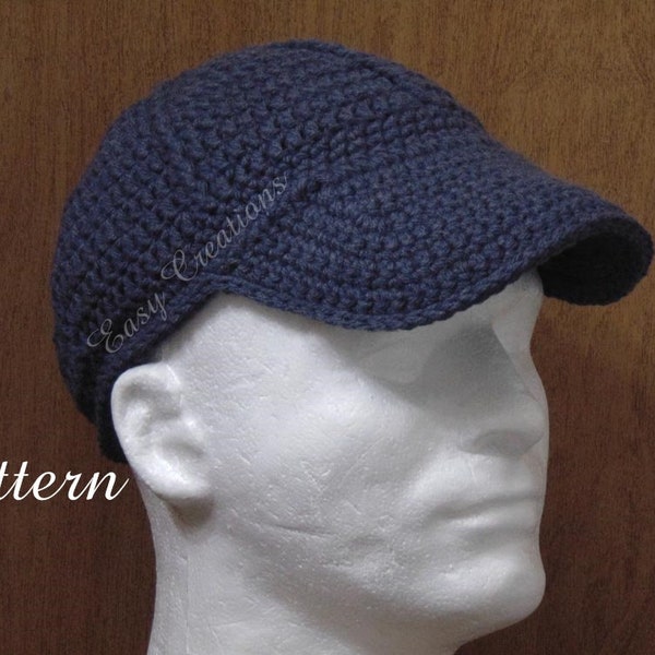 CROCHET PATTERN, Adult Baseball Cap, teens, women, men