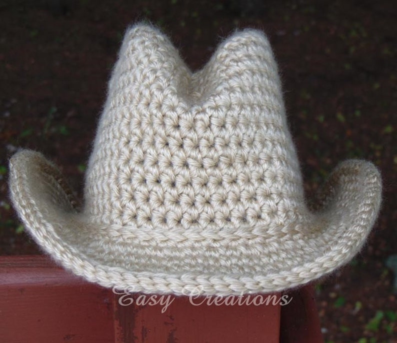 CROCHET PATTERn, DOUBLE STRANd, Cowboy, Cowgirl, Hat, Cap, Toddler, Child, Pre-Teen, Adult Women, Star Pattern, skill level intermediate image 6