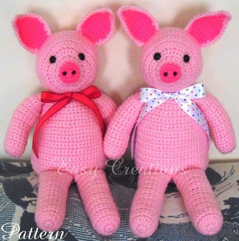 CROCHET PATTERN Pig Stuffed Animal Piglet Child Stuffed Etsy Australia