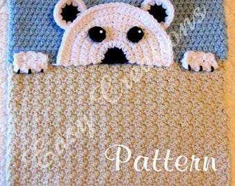 CROCHET PATTERN, Pajama Pillow, Polar Bear Pillow, Pajama Bag