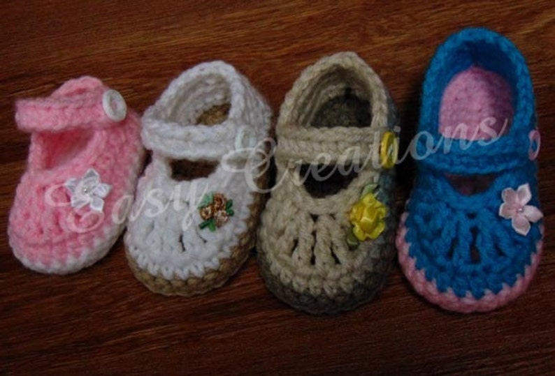 CROCHET PATTERN, Chubby Feet, Mary Jane, Baby, Shoes, booties, girl, girls, babies, button, 0 to 12 mo, skill level intermediate image 3