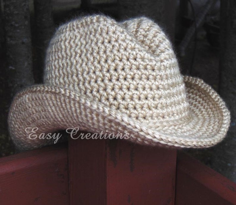 CROCHET PATTERn, DOUBLE STRANd, Cowboy, Cowgirl, Hat, Cap, Toddler, Child, Pre-Teen, Adult Women, Star Pattern, skill level intermediate image 3