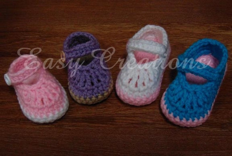 CROCHET PATTERN, Chubby Feet, Mary Jane, Baby, Shoes, booties, girl, girls, babies, button, 0 to 12 mo, skill level intermediate image 7