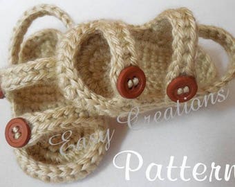 CROCHET PATTERN, Baby, Sandals, Sport, 0 to 6 mo, boy, boys, girl, girls, babies, booties, shoes, summer, skill level intermediate