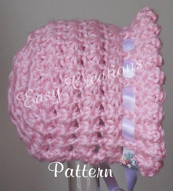 crochet ruffled baby bonnet