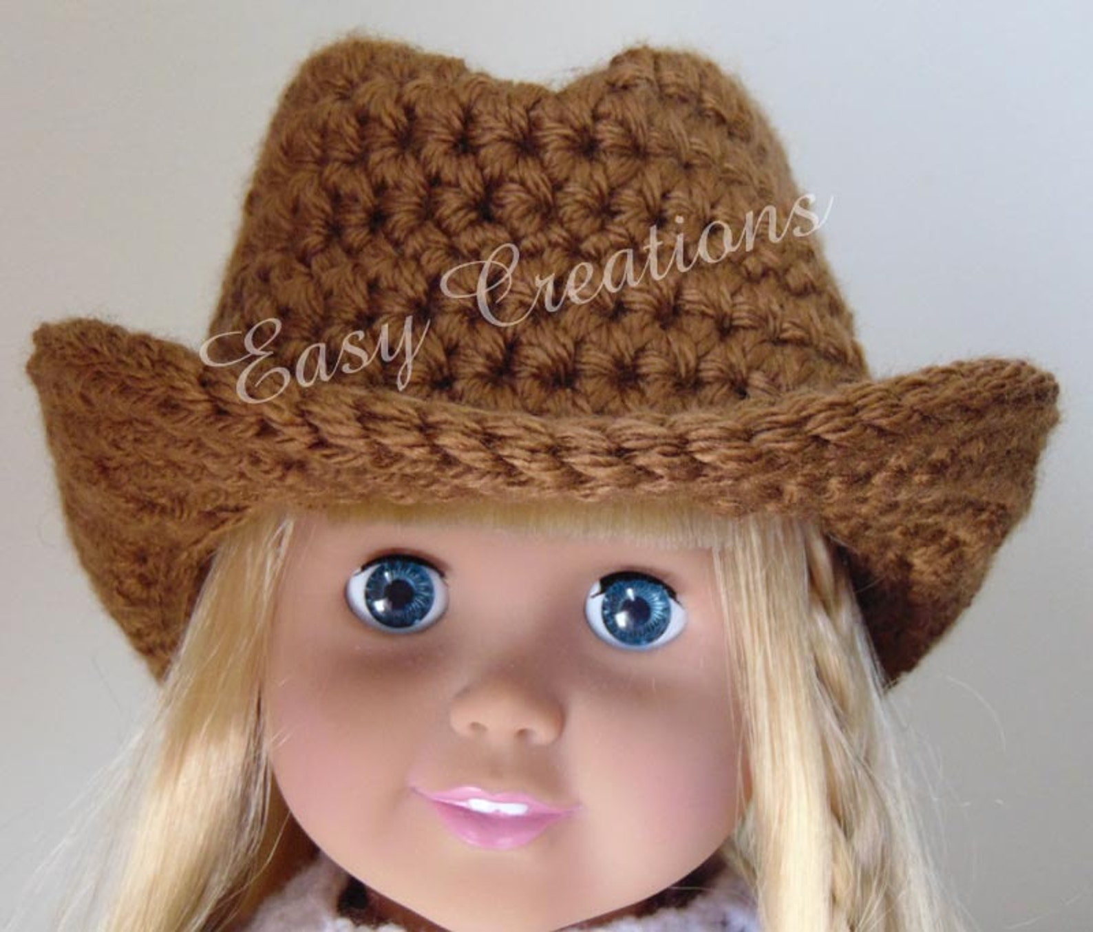 CROCHET PATTERN 18in Doll Cowboy Hat Cowgirl Hat Designed Etsy