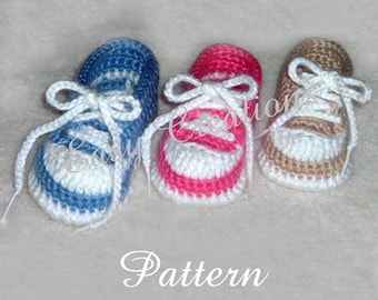 Crochet Pattern Baby Sneakers