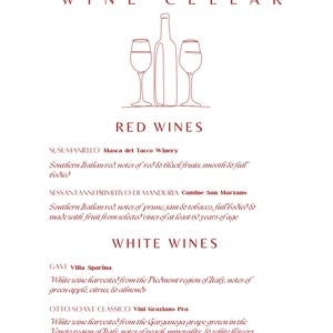 Menu Template, Cafe Template, Menu Planner, Wine Menu, Menu Design