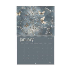 Whispers of Time 2025 Wall Calendar | Dark Academia Art & Gothic Nature Aesthetic | Monthly Spiral-Bound Calendar for Home or Office Decor