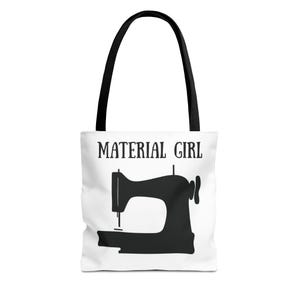 Material Girl Sewing Tote Bag für den Craft Enthusiast - Material Girl Design - Perfekt zum Basteln und Nähen.