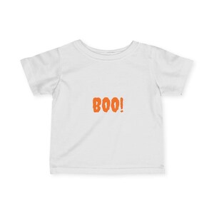 Funny Halloween Infant Tee: &quot;Boo!&quot; Cotton Trick or Treat Outfit