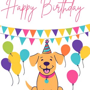 5x7 Have a Pawsitivley Amazing Birthday birthday card to print | Digital Birthday Card for Golden Retriever dog lover | Paws-itivley Amazing
