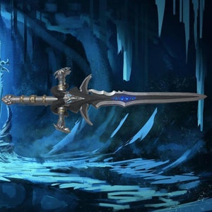 3D Gedrucktes FROSTMOURNE Sword aus World of Warcraft mit Led&#39;s ( NON-SHARP )