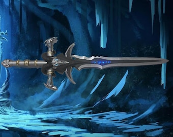 3D Printed FROSTMOURNE Sword from World of Warcraft with led's ( NON-SHARP )