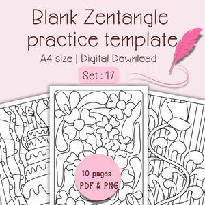 10 page blank Zentangle® practice sheet template,Zentangle pattern,string art Zentangle,easy and bold, zentangle art,relaxing colouring page