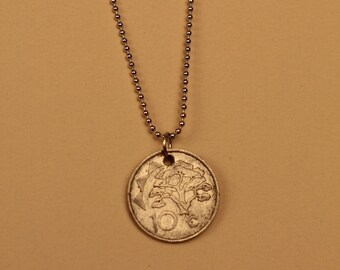 Nambian 10 cent silver coin necklace