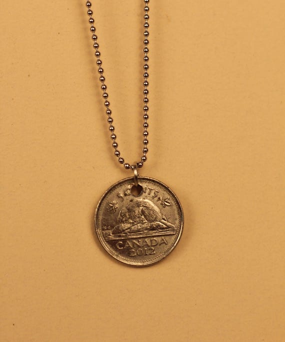 カナダ 5 セント銀貨ネックレス - Etsy 日本