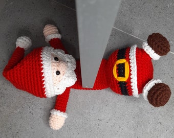 Santa Christmas Door stopper crochet pattern, santa crochet, door stopper crochet, christmas door stopper, funny christmas crochet, Christmas