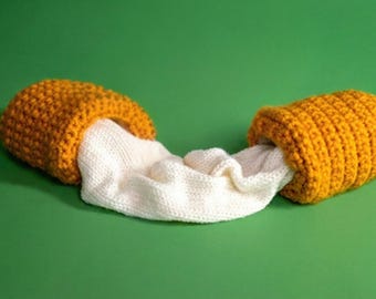 Mozzarella pulling Scarf Crochet pattern, Knitting pattern, English crochet pattern