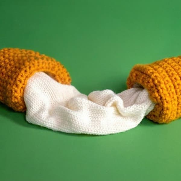 Mozzarella pulling Scarf Crochet pattern, Knitting pattern, English crochet pattern