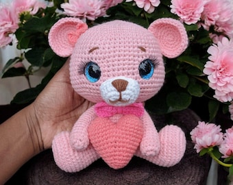 Bella The Teddy Bear Crochet Pattern - Valentine's Gift crochet , teddy bear crochet, teddy bear valentine's day gift,