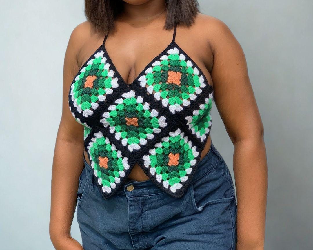 Granny Square Crochet Top