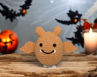 Walking Halloween Bat Crochet Pattern, Halloween crochet gift, halloween amigurumi, crochet toy, halloween animals, spooky Amigurumi