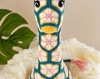 Giraffe African flowers Crochet Pattern , Amigurumi , pdf instructions , Crochet gift, crochet toys