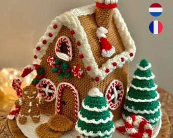 Świąteczny piernikowy wzór szydełkowy, choinka szydełkowa, amigurumi, noel szydełkowy, kerst haakpatroon, ENGLISH/HOLENDERSKI/français