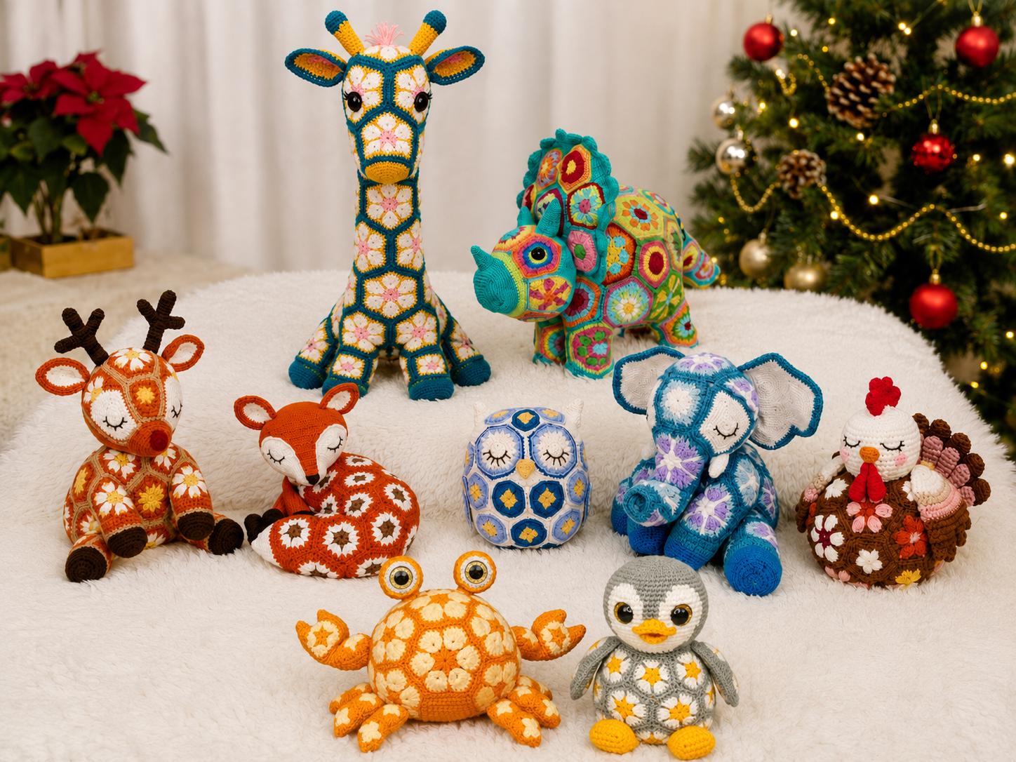 9 African Flowers Crochet Pattern Collection