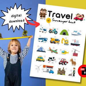Printable Travel Scavenger Hunt for Kids Ages 3-5 Road Trip Activity - Etsy