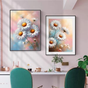 Daisy Delight | Pop Art | Digital Art Print | Wall Art | Digital Download | Home Decor | Printable Art | Nature | Daisy art | flowers